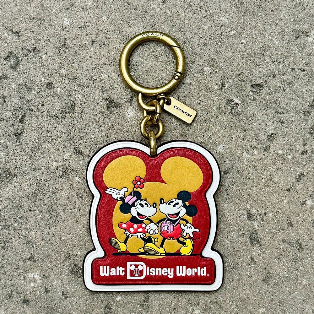 COACH X DISNEY ☆ Touring Mickey Mouse Bag Charm ☆ No Flaws ☆ Leather